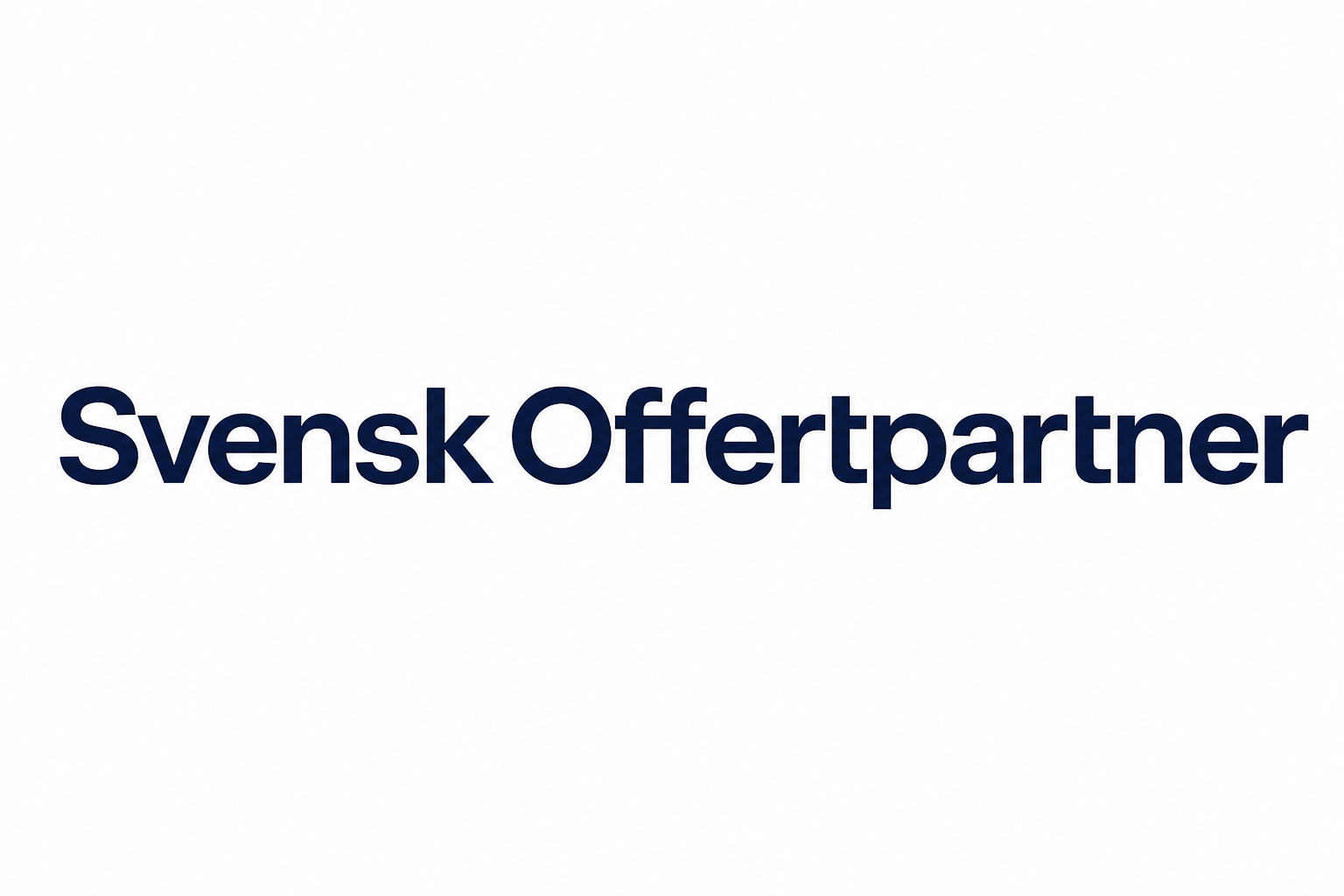 Svensk Offertpartner wordmark logotyp på vit bakgrund